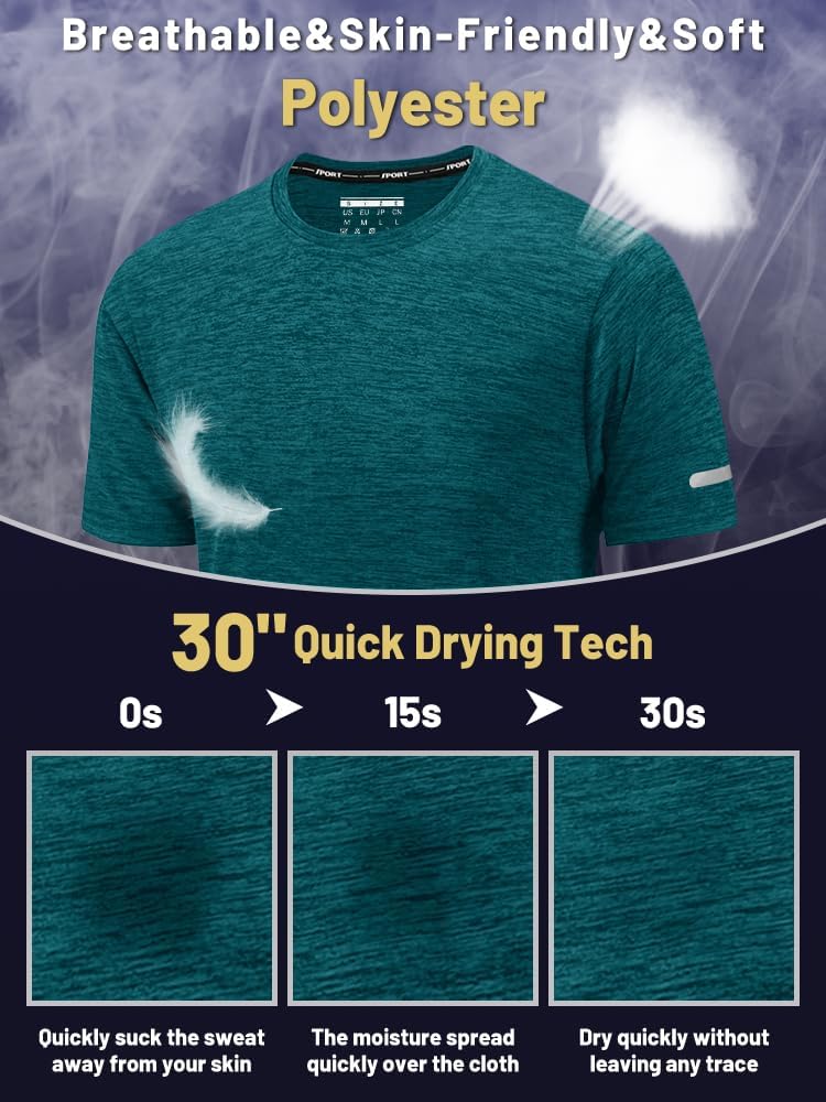 Detalle de KEFITEVD Camiseta secado rápido para correr