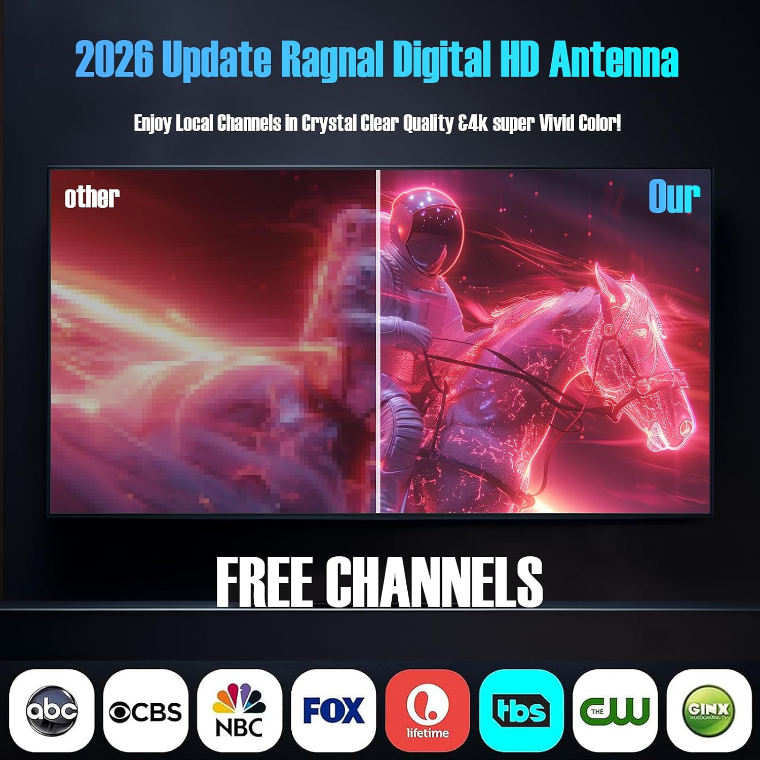 Thumbnail 2 de Rhavtek TV Antenna Indoor: Free Local HDTV for Smart TVs