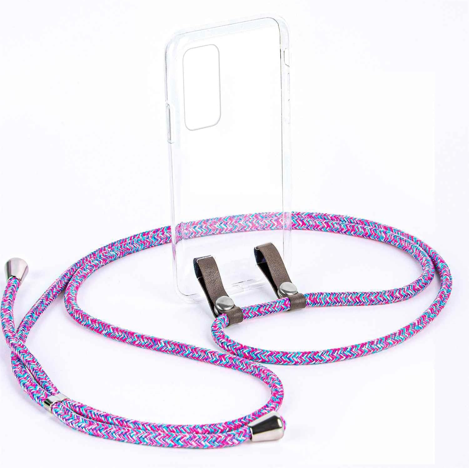 Detalle 2 de moex Chaîne de téléphone Portable pour Samsung Galaxy S20 Ultra / 5G – Coque avec Sangle réglable en Violet Rose