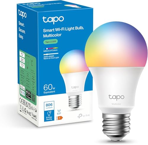 Detalle de Tapo Ampoule Connectée Alexa E27 — LED RGB Dimmable, multicolore, 1 pièce