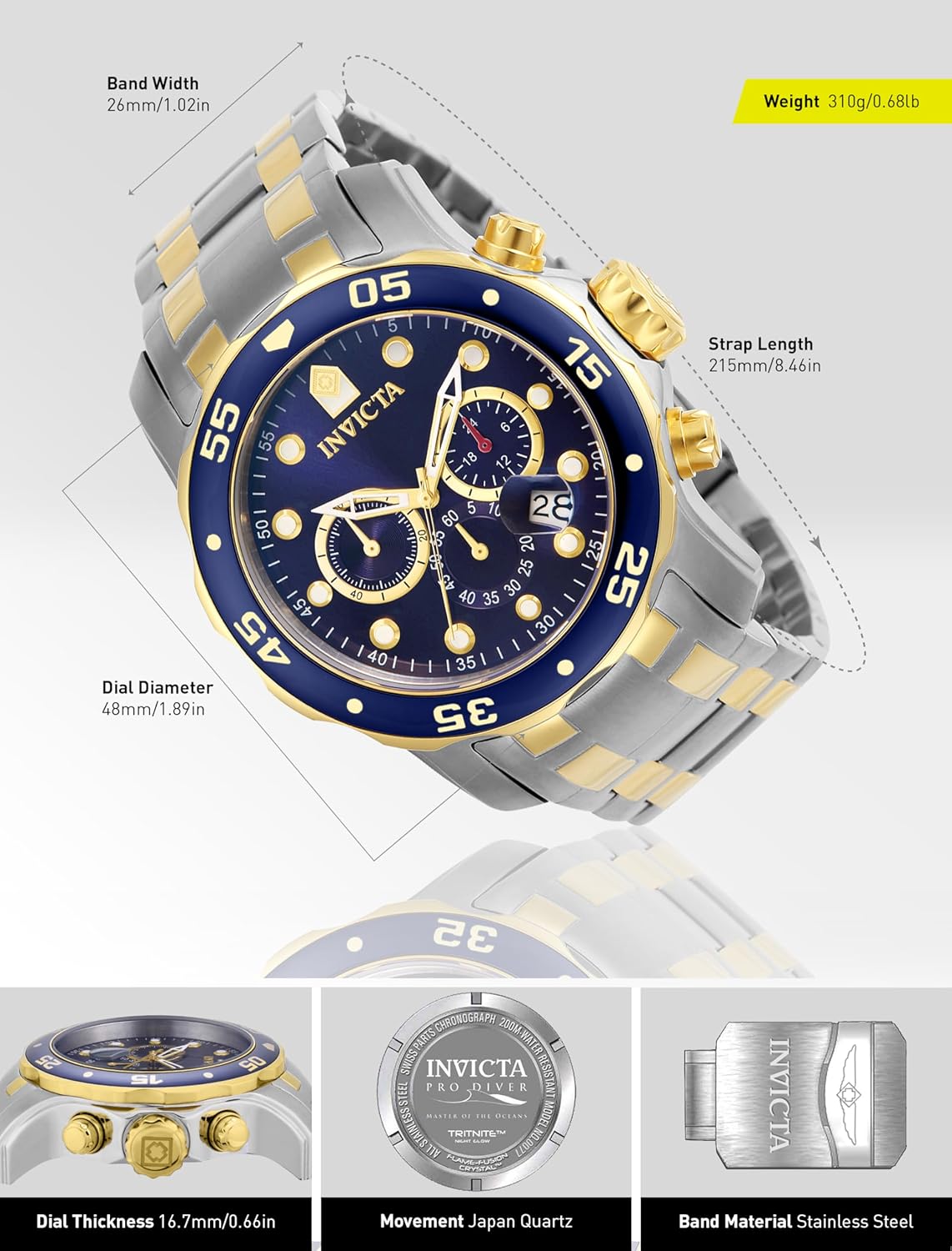 Thumbnail 2 de Invicta Pro Diver Reloj cuarzo 48 mm