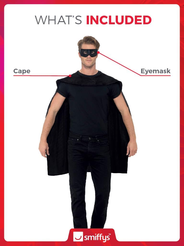 Thumbnail 1 de Smiffys Cape Red with Eyemask 1 Size