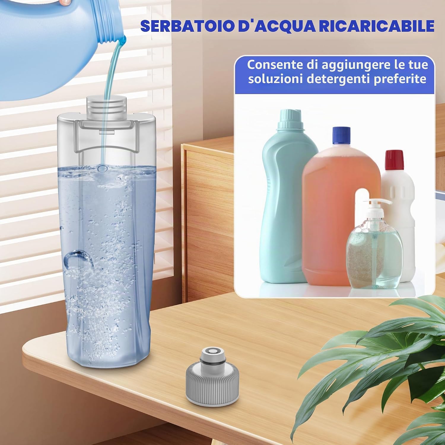 Detalle de Scopa Lavapavimenti a Spruzzo MANGOTIME: pulizia rapida e versatile per tutti i pavimenti