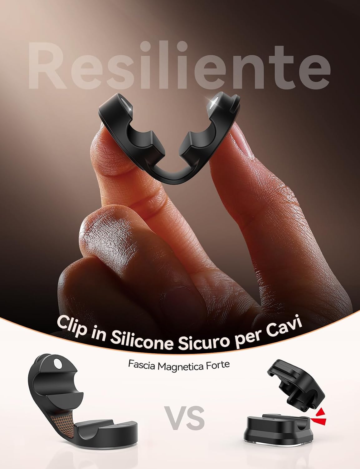 Detalle 2 de FLYLEAD Organizzatore cavi in silicone 8 pezzi