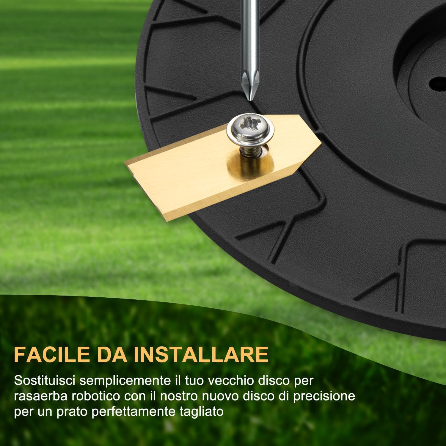 Detalle de FourShow Taglio più Efficiente: Dischi Lama + 6 Pezzi per Gardena Sileno City e McCulloch Rob S400–S800