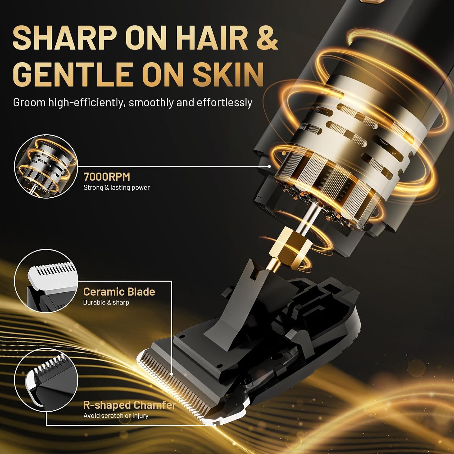 Thumbnail 6 de Risina Body Trimmer for Men: 2-in-1 Groin & Body Hair Trimmer with Ceramic Blades
