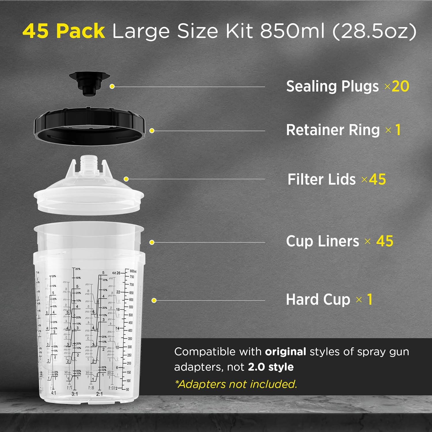 Detalle 2 de InoKraft Disposable Paint Spray Gun Cup 28oz 🎨