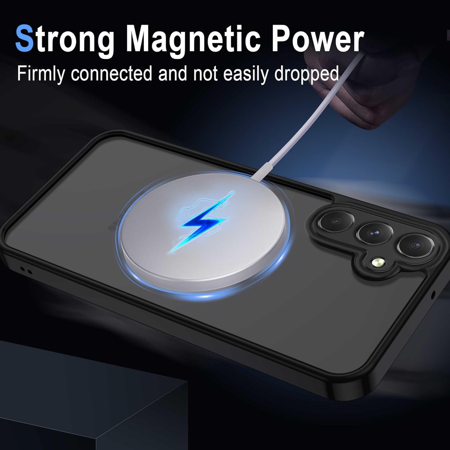 Thumbnail 2 de XTCASE Coque magnétique pour Samsung Galaxy S23 FE 5G – Dos translucide mat TPU/PC, anti-rayures et bumper antichoc