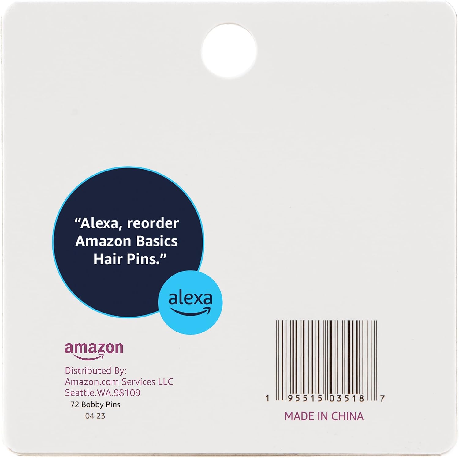Detalle de Amazon Basics No Slip Bobby Pins, 72 Count, Brown
