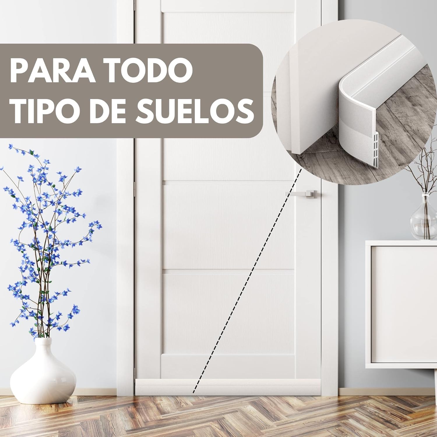 Thumbnail 3 de Vellure Burlete puerta entrada autoadhesivo 1x blanco