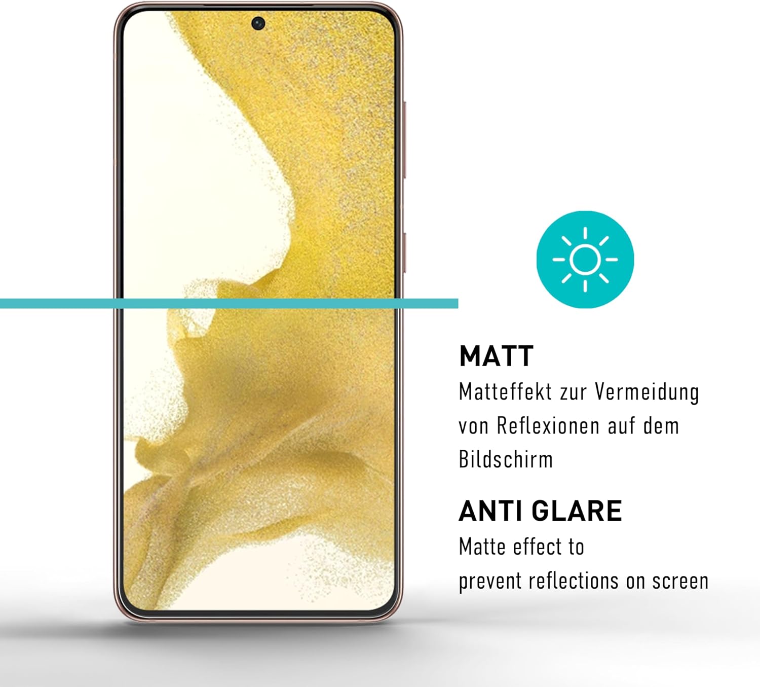Thumbnail 2 de SmarTect TPU Screen Protector for Samsung Galaxy S22, 2 Matte Films