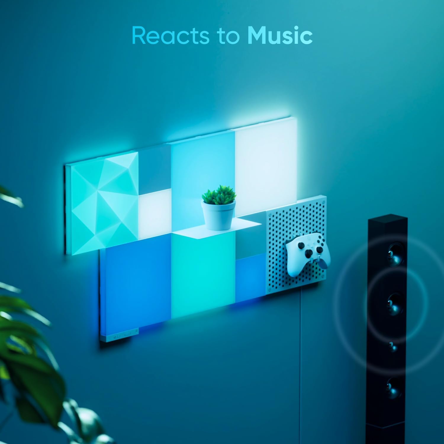 Thumbnail 6 de Nanoleaf Blocks Expansion Kit (4 Mini Squares) for RGBW Colour-Changing Panels