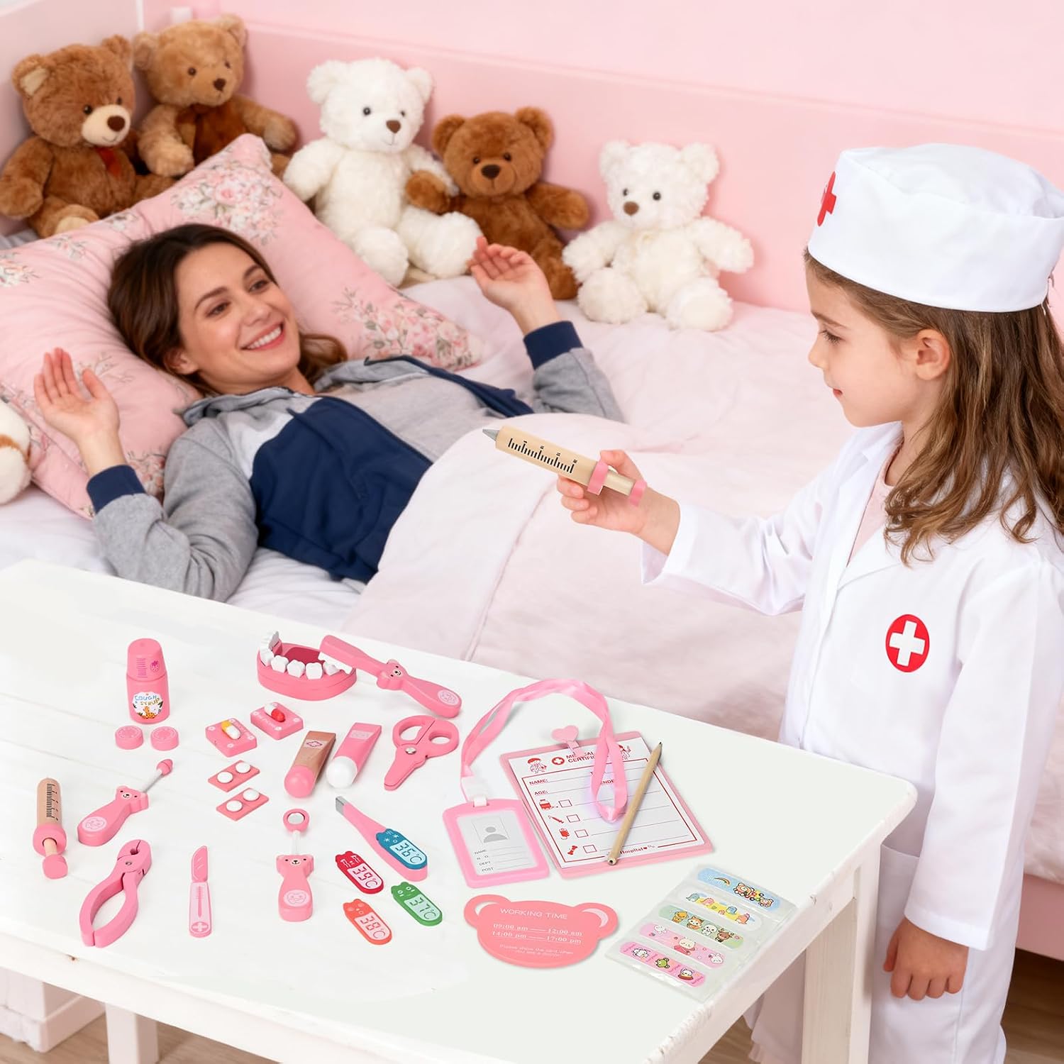 Detalle de Mactoou AP001 – zestaw lekarski dla dzieci z walizką i stetoskopem