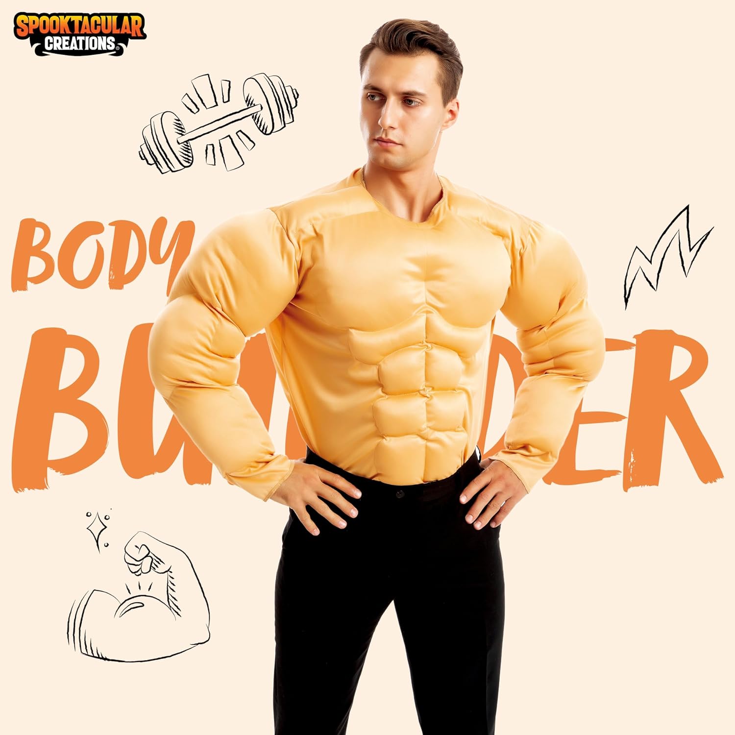 Detalle 2 de Spooktacular Creations Muscle Costume, Polyester