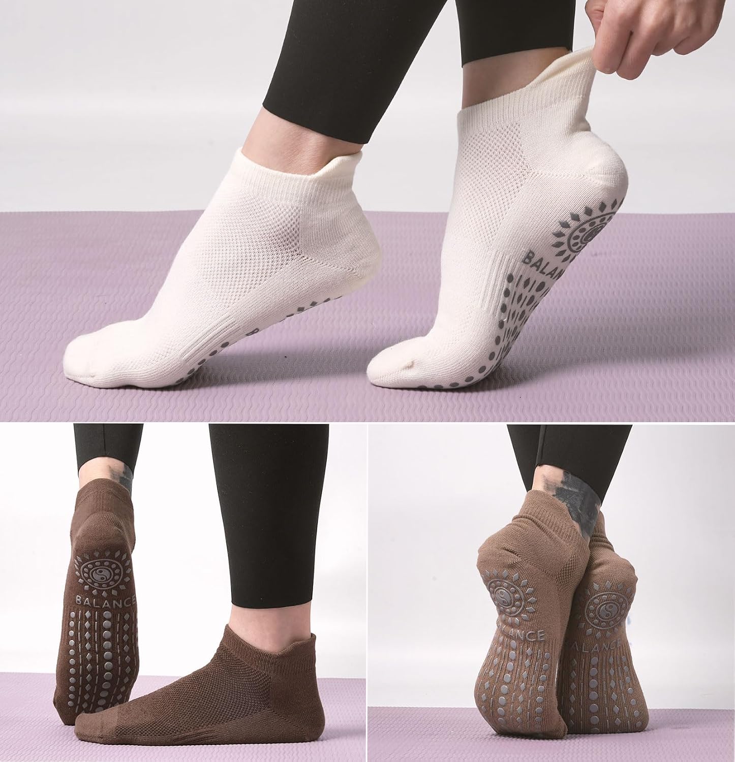 Detalle 2 de ILovDaisy Pilates Yoga Socken Damen 39-42