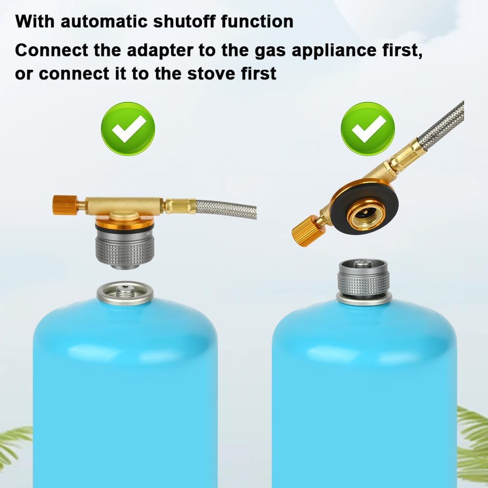 Thumbnail 4 de Adiwo Gas-Kartuschenadapter für Butan-Schraubventil: Nachfülladapter für Campingkocher