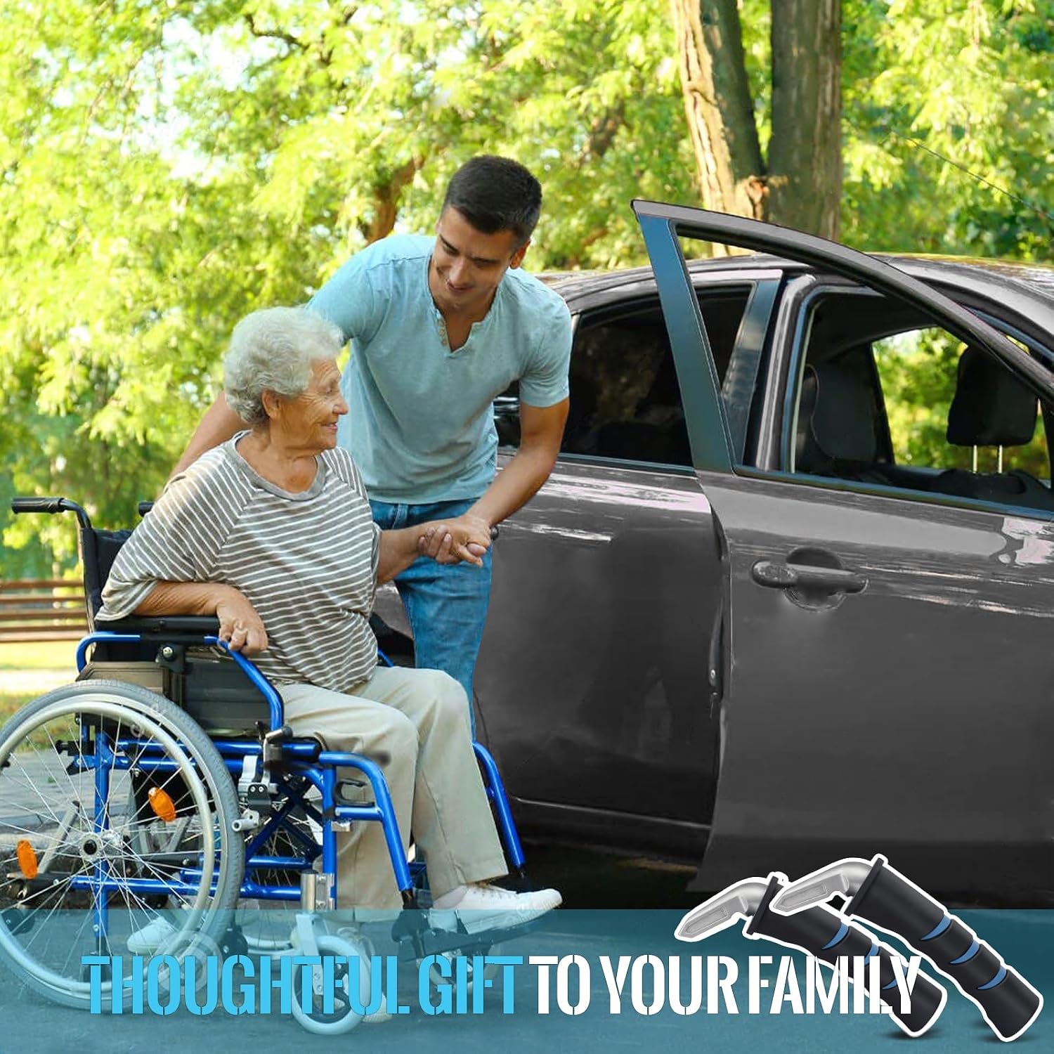 Thumbnail 2 de Milifox 2 Pack Car Door Handle for Disabled Elderly – Portable Handly Car Handle Assist Mobility Aid