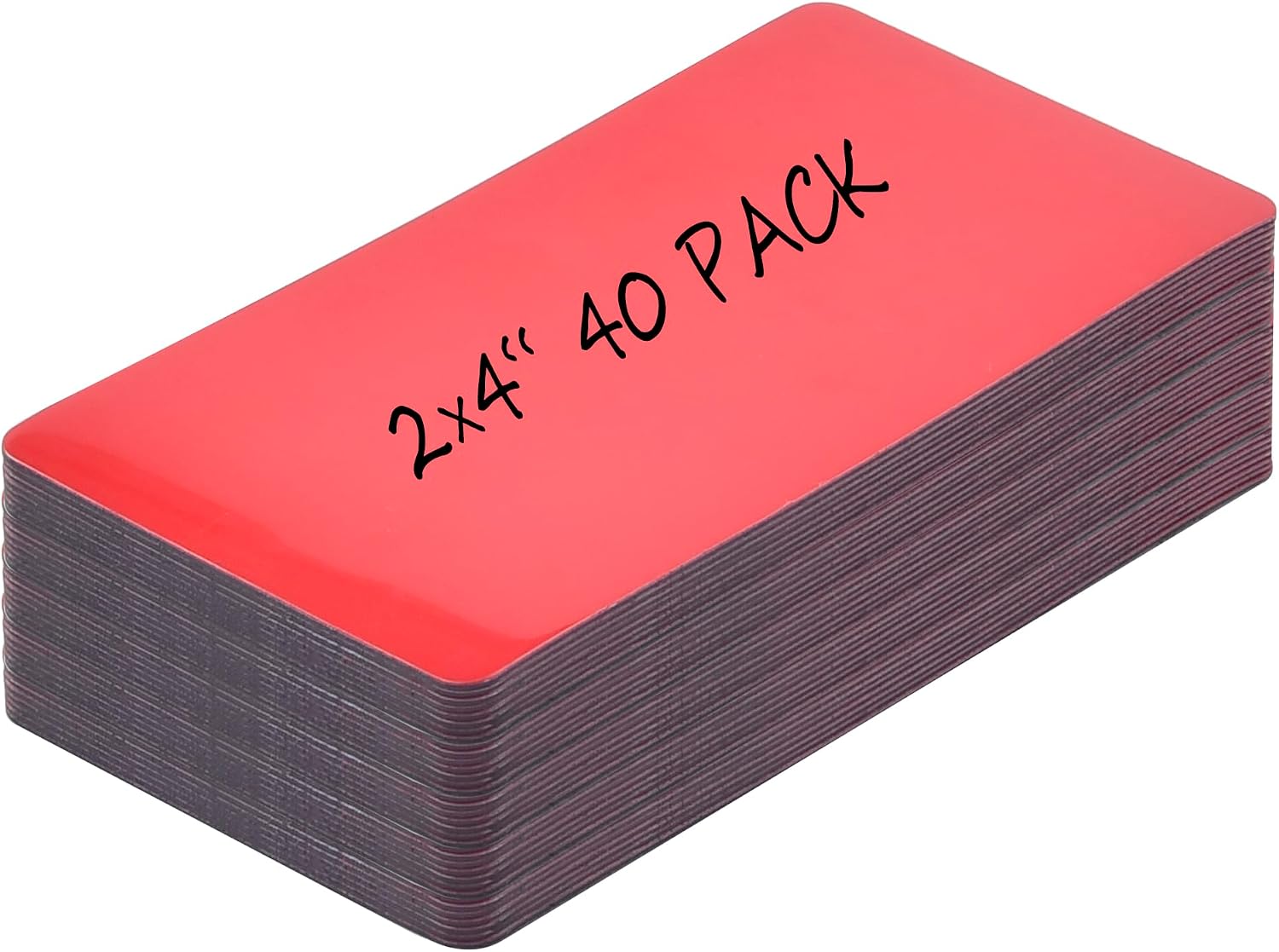 Detalle de Realth RML4430R Magnetic Dry-Erase Labels, 2'' × 4'', Red, 40 Count
