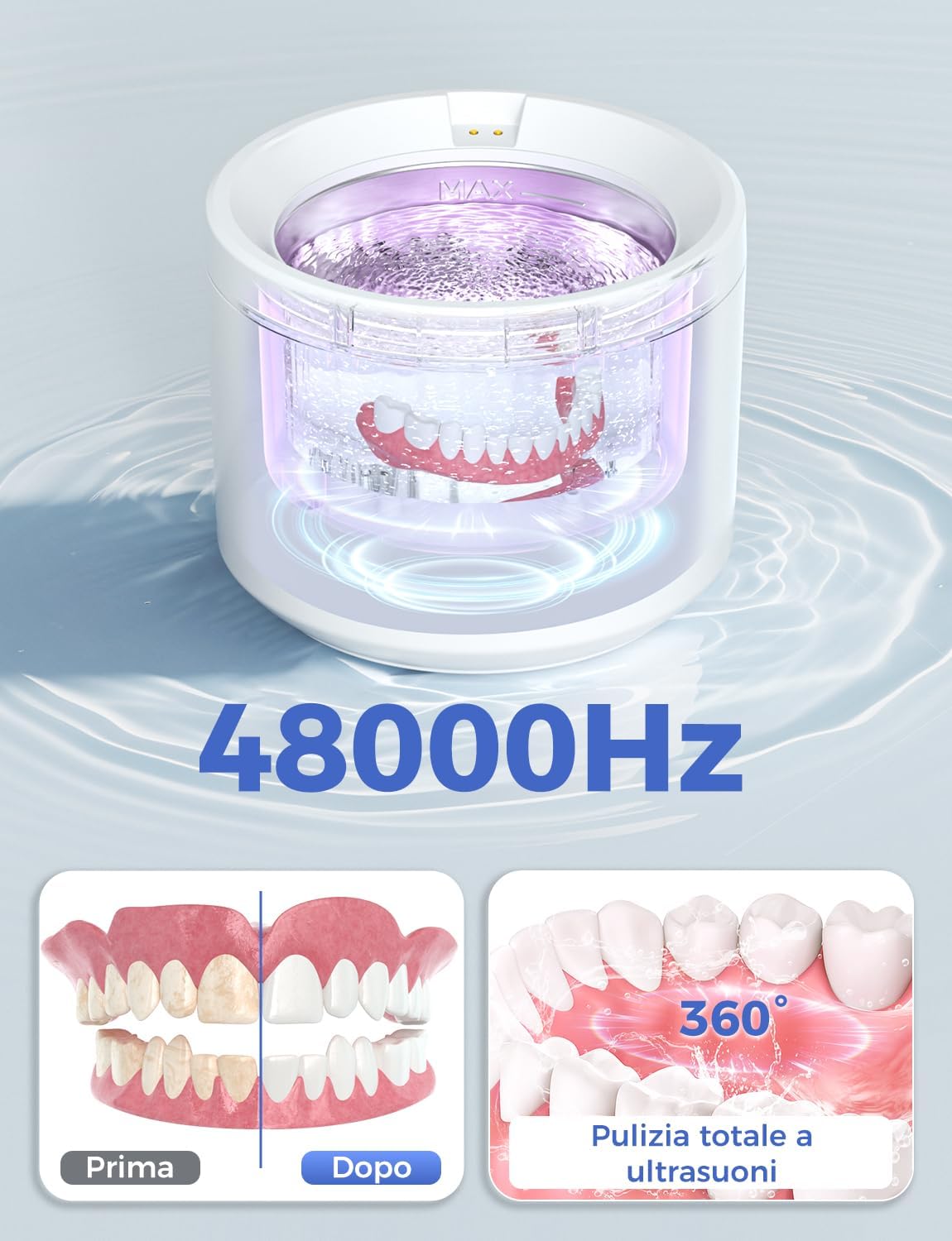 Detalle de Acmeenjoy Pulitore Ultrasuoni 48000Hz 200ml 🪥