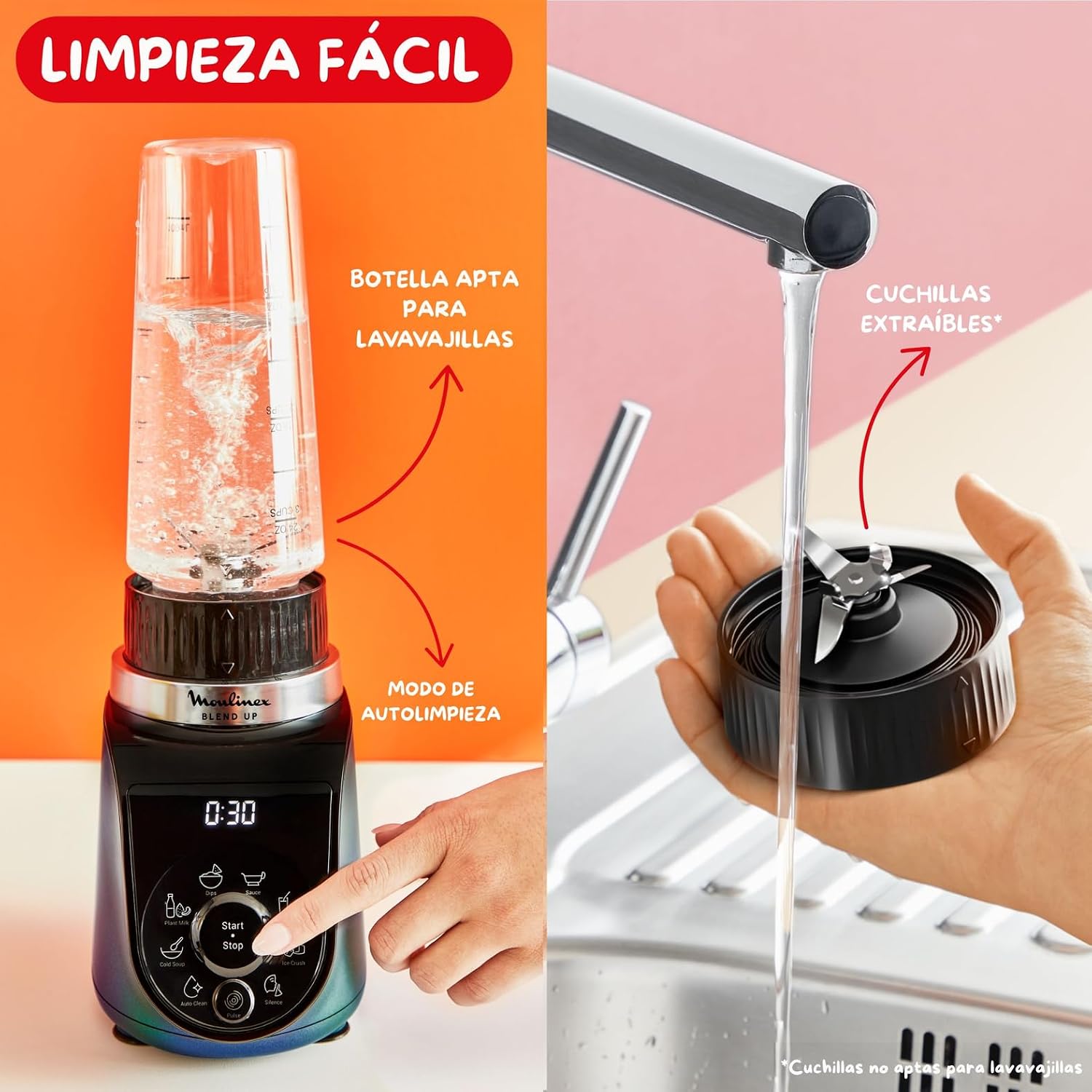 Detalle 2 de Moulinex Blend Up 1000 W batidora personal