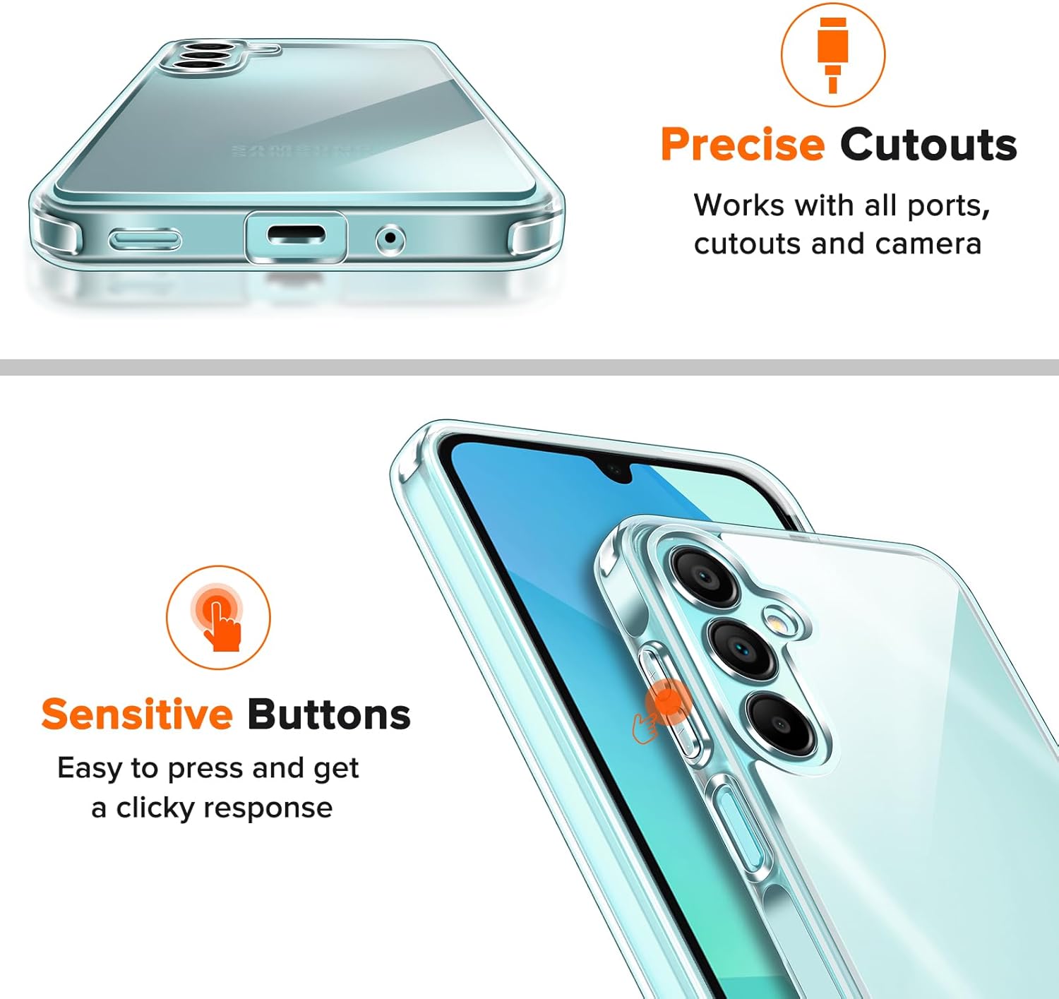Thumbnail 5 de ivoler Cover for Samsung Galaxy A16 Clear Case 2 Pack