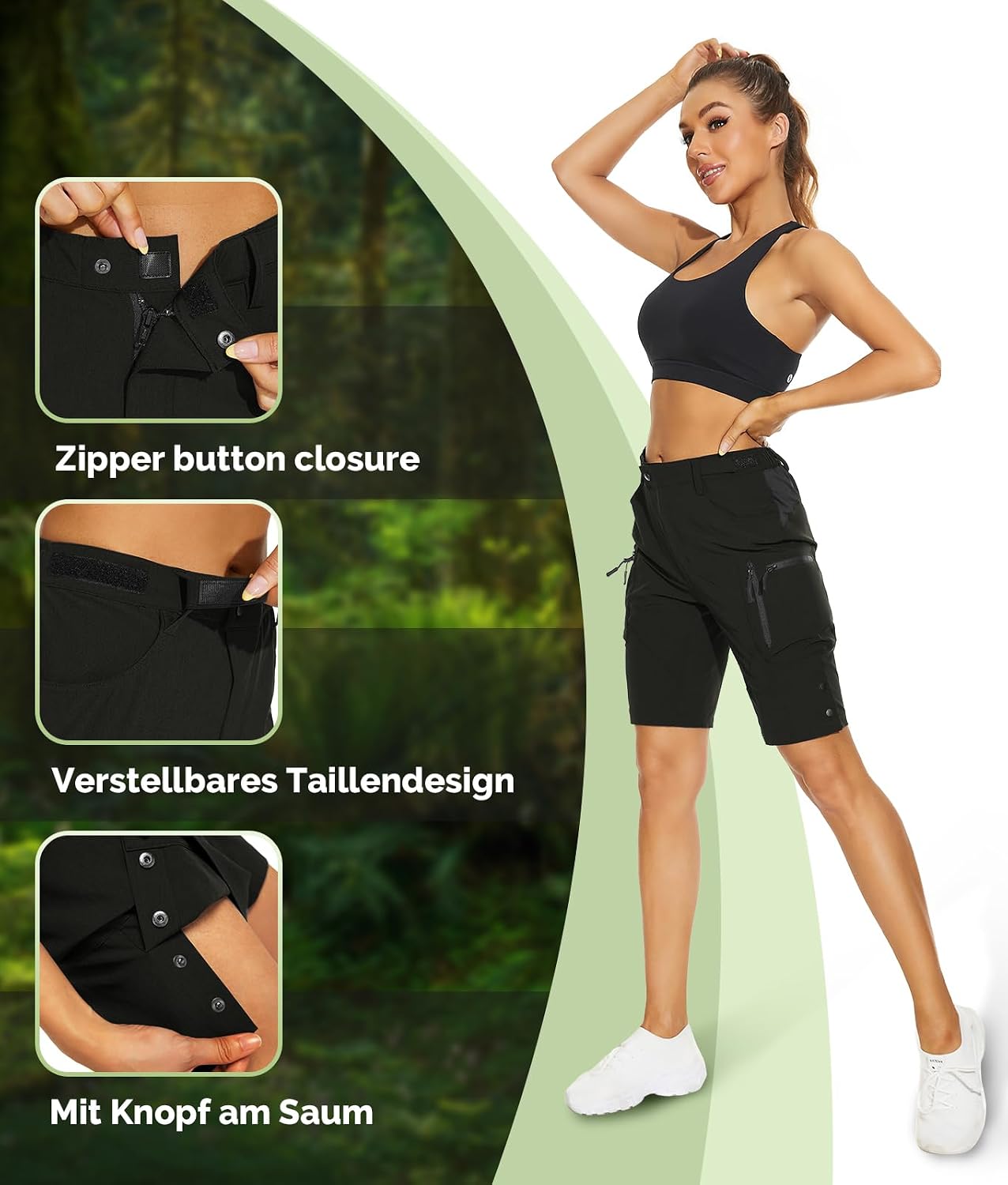 Thumbnail 3 de Cycorld Damen Fahrradhose Kurz – atmungsaktiv, 4-Way-Stretch, 6 Taschen