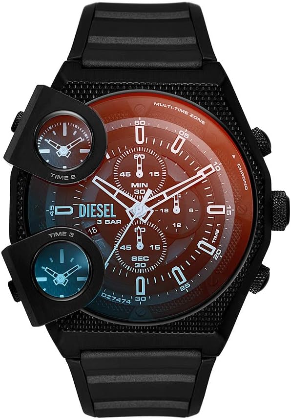 Detalle de Diesel Sideshow: orologio da uomo con cronografo e cinturino in silicone
