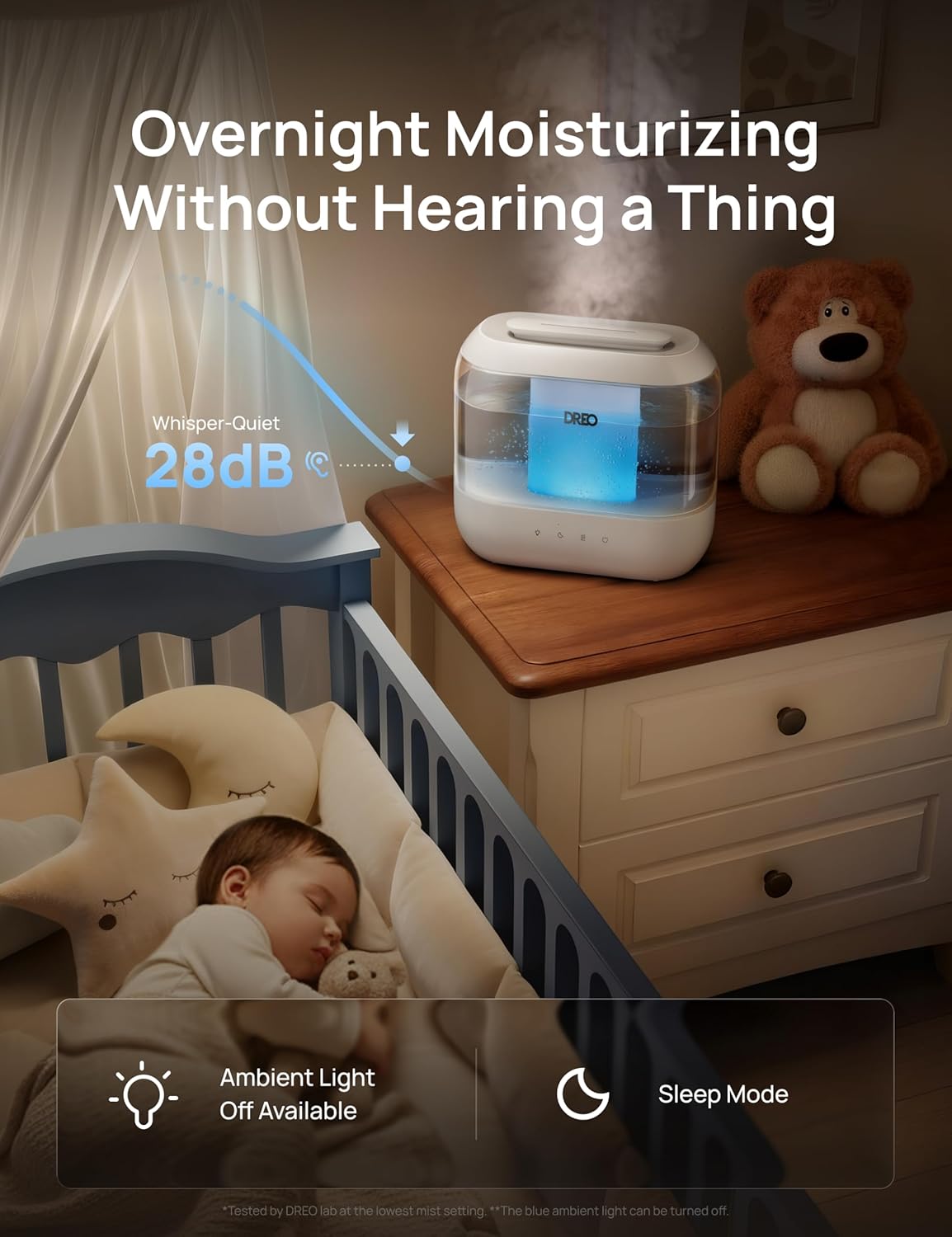 Thumbnail 4 de Dreo 4L Humidifier for Large Bedroom — 36H runtime