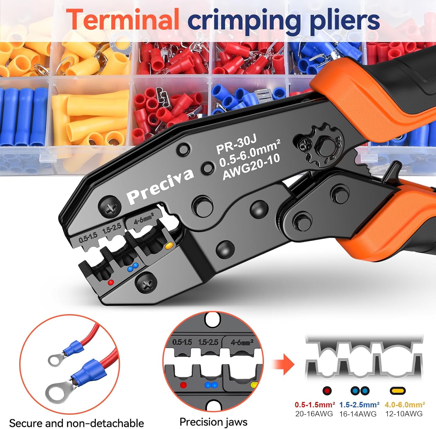Detalle 2 de Preciva Insulated Crimping Tool 370pcs kit