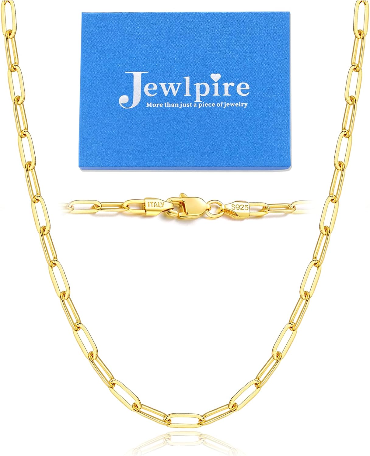 Thumbnail 6 de Jewlpire Paperclip Chain Necklace, 925 Sterling Silver