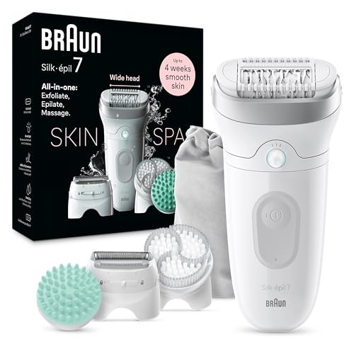 Detalle de Braun Silk‑épil 7 SkinSpa epilator 7‑081, wet & dry 🪮