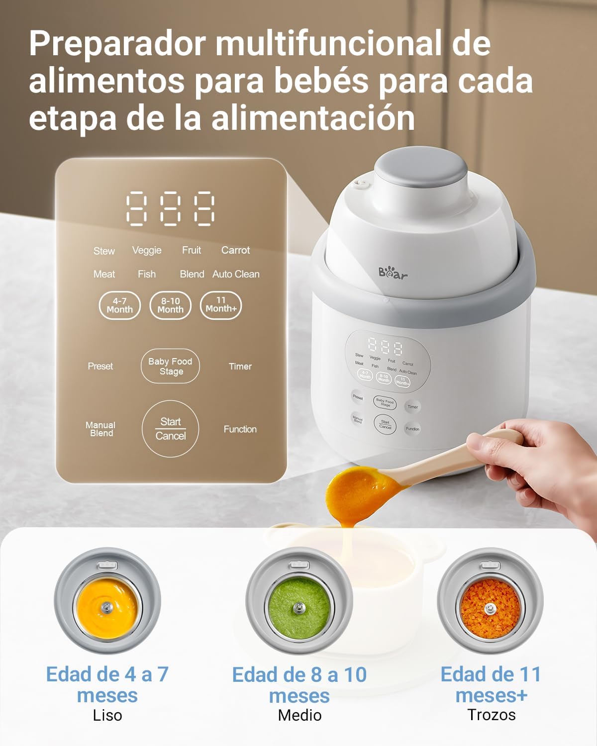 Thumbnail 1 de Bear NutriEase AllStage robot cocina 17x17x23,4 cm