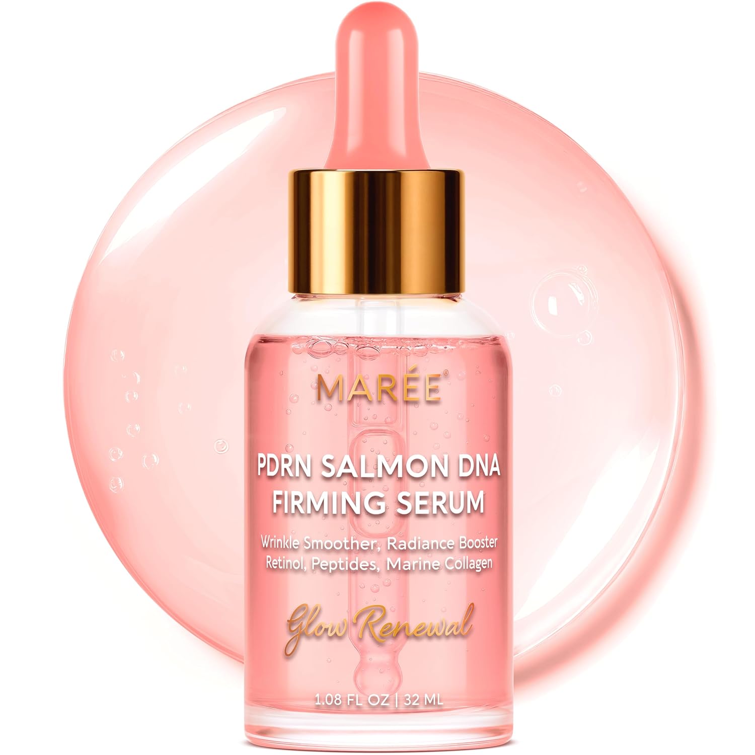 Detalle de MAREE PDRN Serum – Peptides Face Serum with Salmon DNA, Retinol, Niacinamide & Collagen