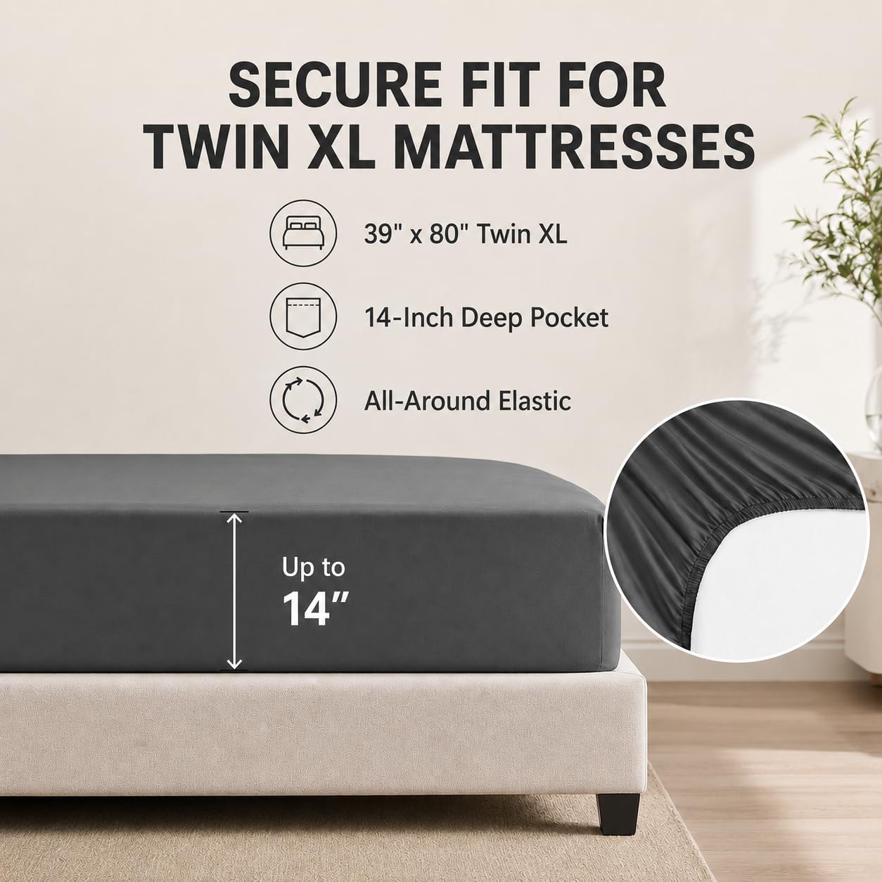 Detalle 2 de HIMEET Twin XL Comforter Set
