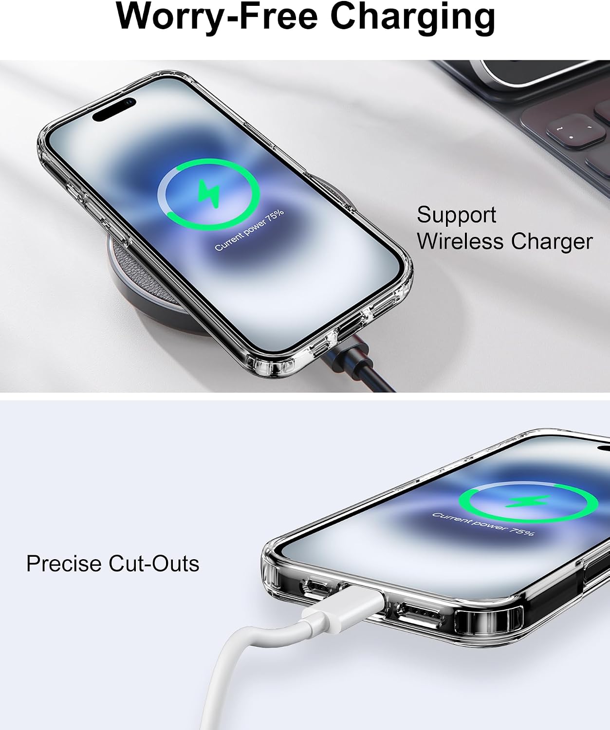 Thumbnail 6 de HOOMIL Case for iPhone 16 Plus with 2-Pack Tempered Glass Screen Protector