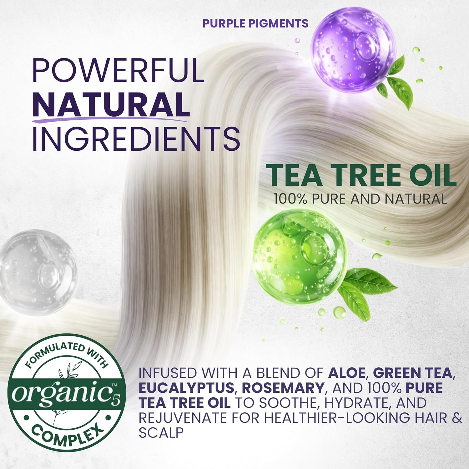 Thumbnail 4 de KESMEDIK Tea Tree Purple Hair Mask Toner with Argan Oil for Blonde, White, Gray & Silver Hair