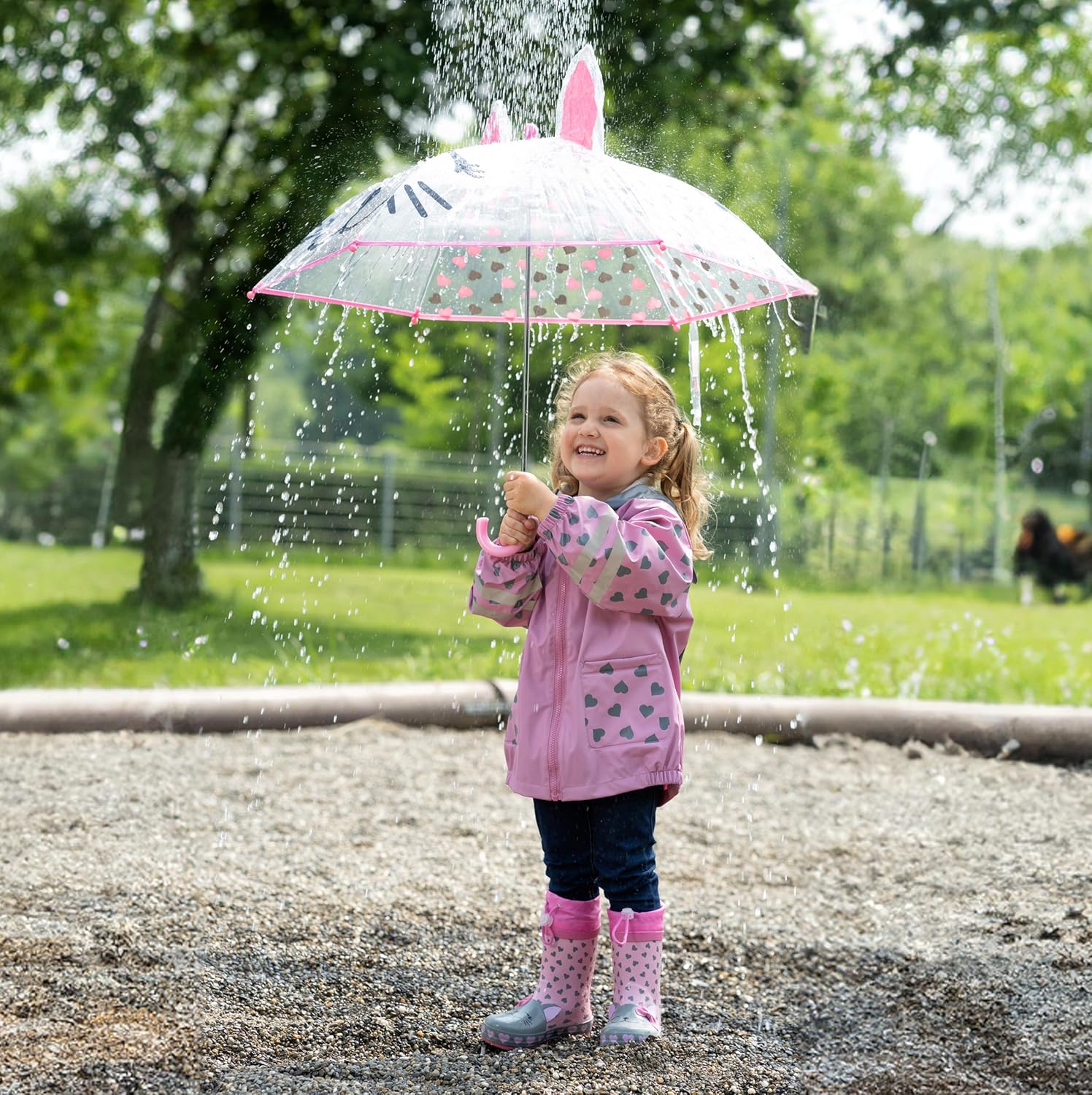 Detalle 2 de Playshoes Unisex Kinder Regenjacke Outdoorjacke – Wasserdicht, winddicht und sicher bei jedem Wetter