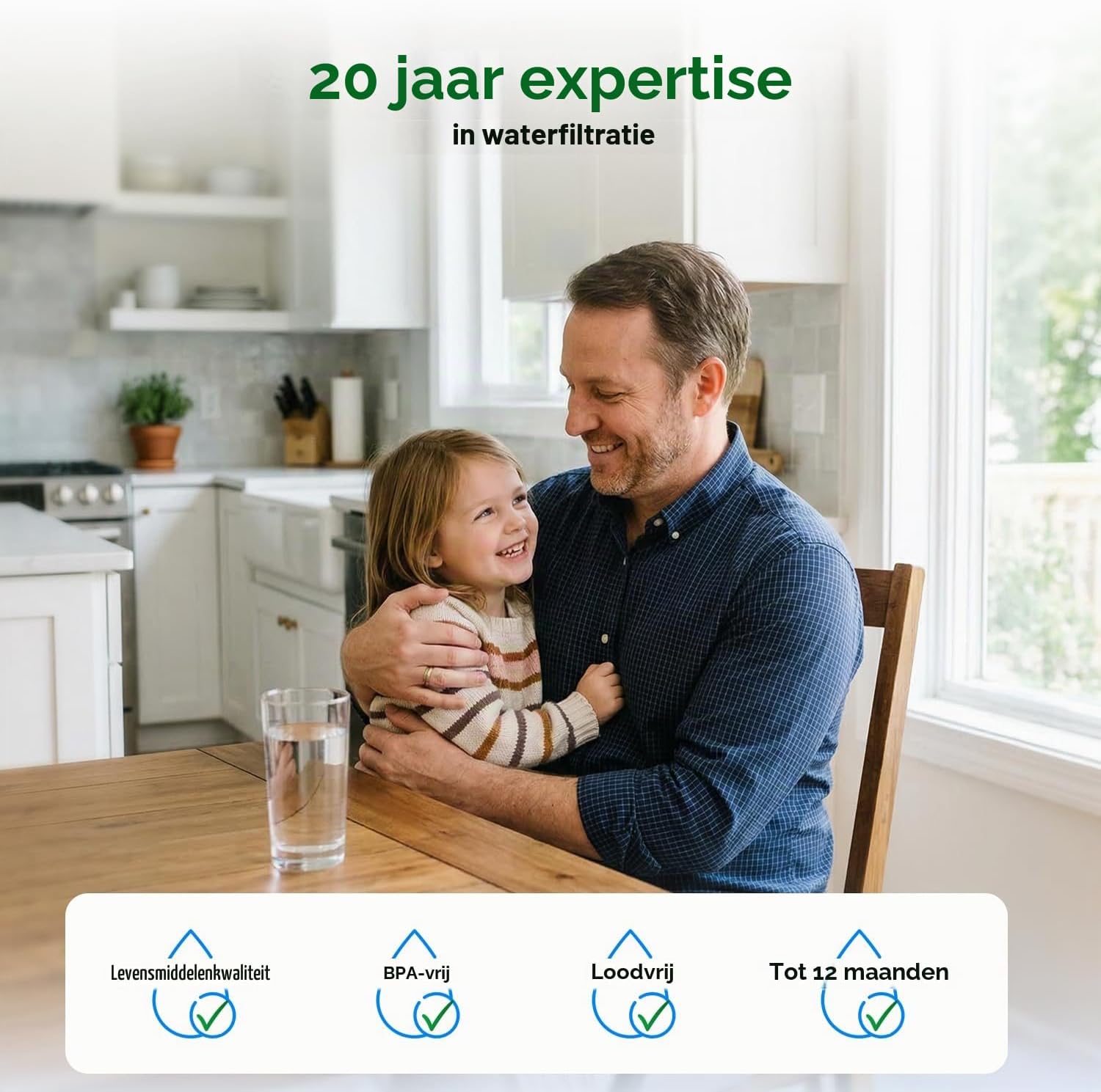 Detalle de iSpring FC15 CTO-koolstoffilterpatroon, 5 micron voor 10-inch RO-systemen