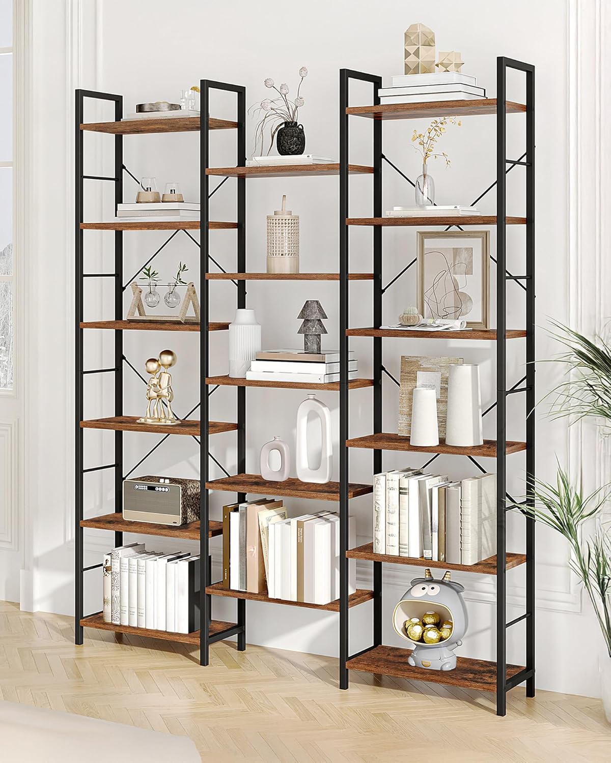 Detalle 2 de Hzuaneri Librería 24×152×186 cm 17 estantes