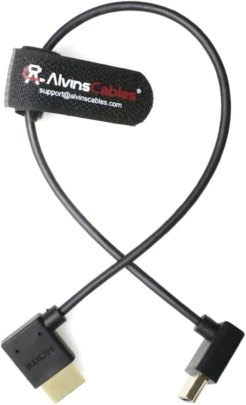 Thumbnail 6 de Alvin's Cables Ultra HD 8K HDMI 2.1 Cable 50cm (Right Angle to Straight) for Atomos Ninja V, Z CAM E2, Sony FS5/FS7/A7S III