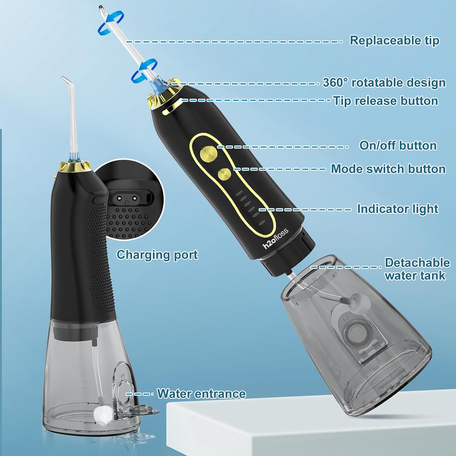 Detalle de H2ofloss Water Flosser 300ml Tank