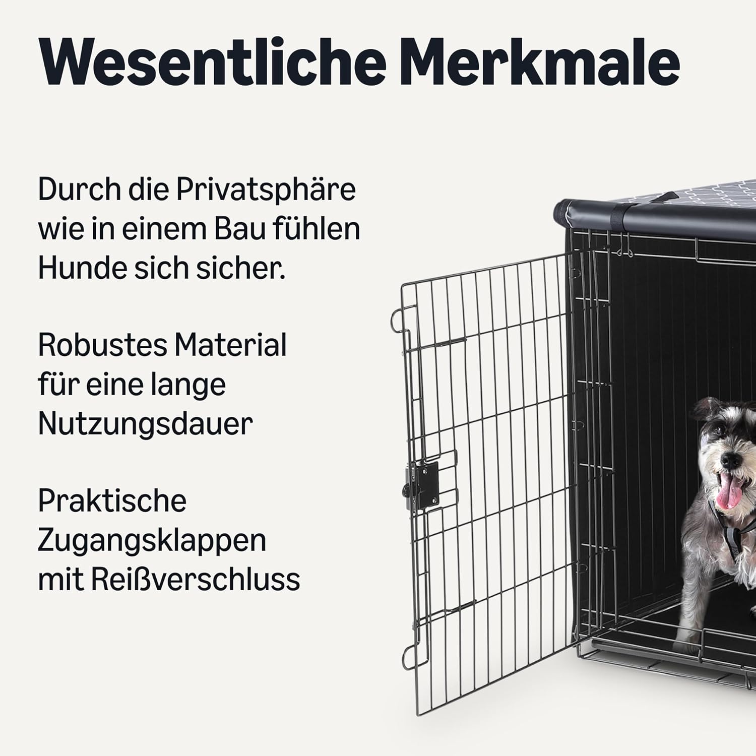 Detalle 2 de Amazon Basics Hundekäfigabdeckungen, 121,9 cm – Privatsphären-Schutz für Drahtkisten