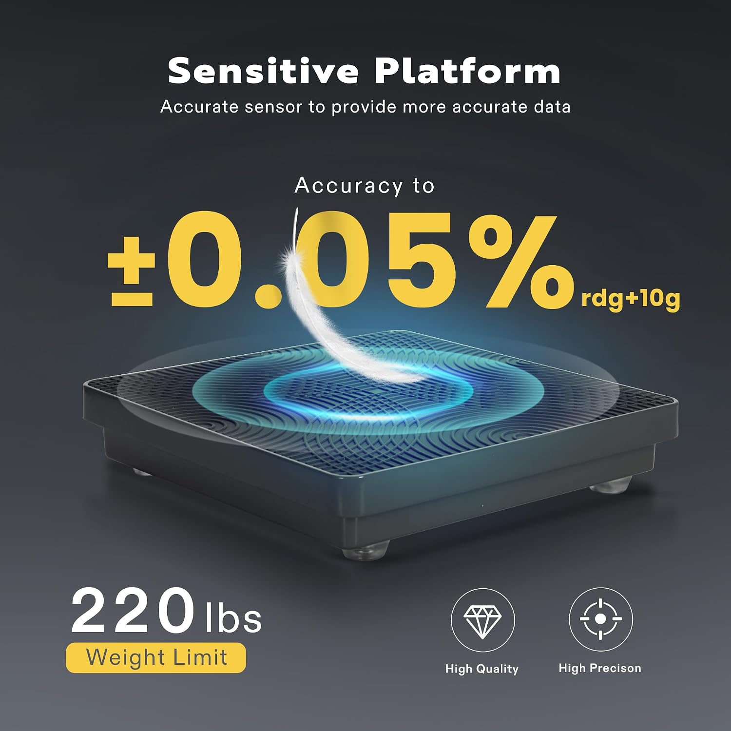 Detalle de VIVOHOME VH104 Refrigerant Scale, 220 lb Capacity with Backlit LCD