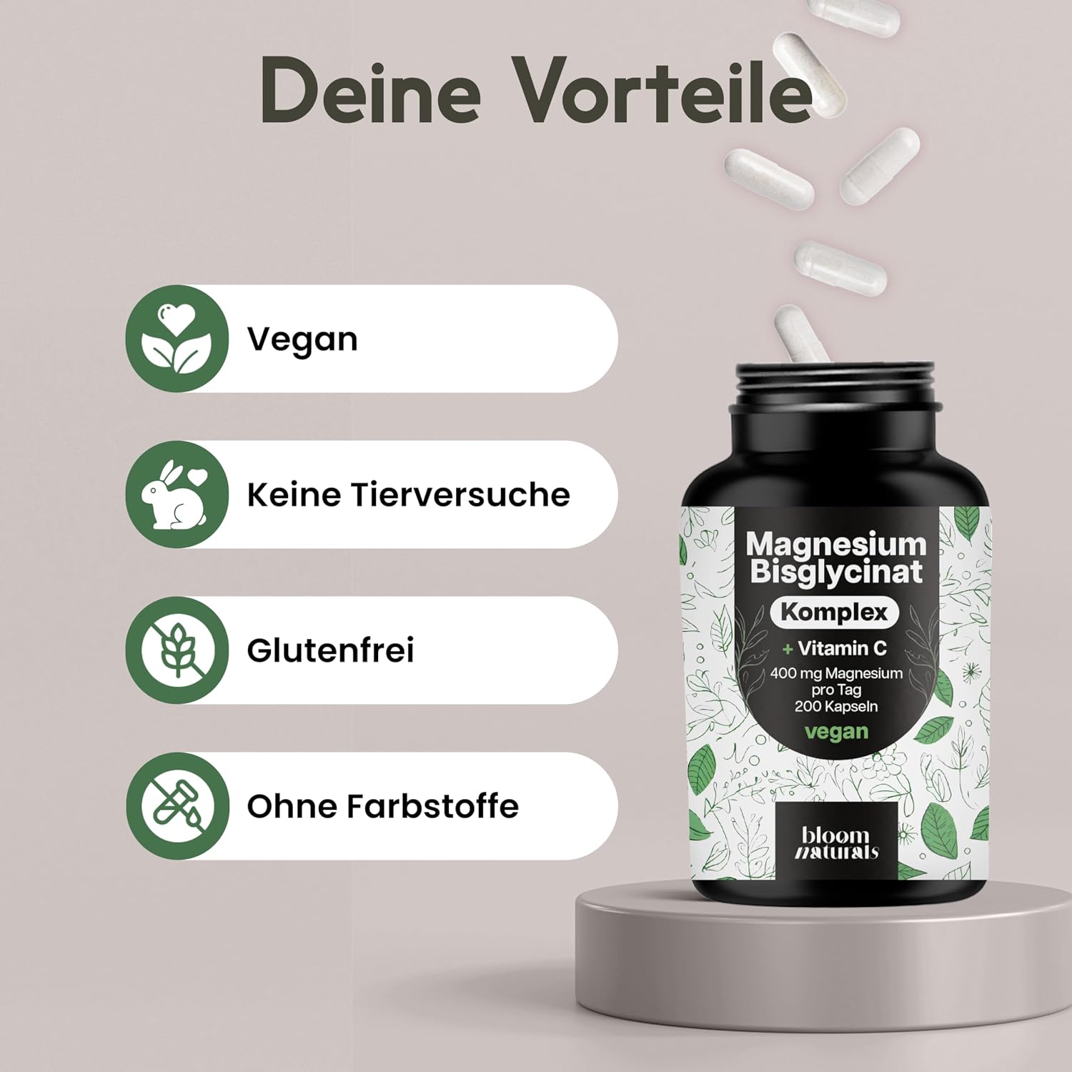 Detalle 2 de Magnesium Komplex hochdosiert 400 mg täglich