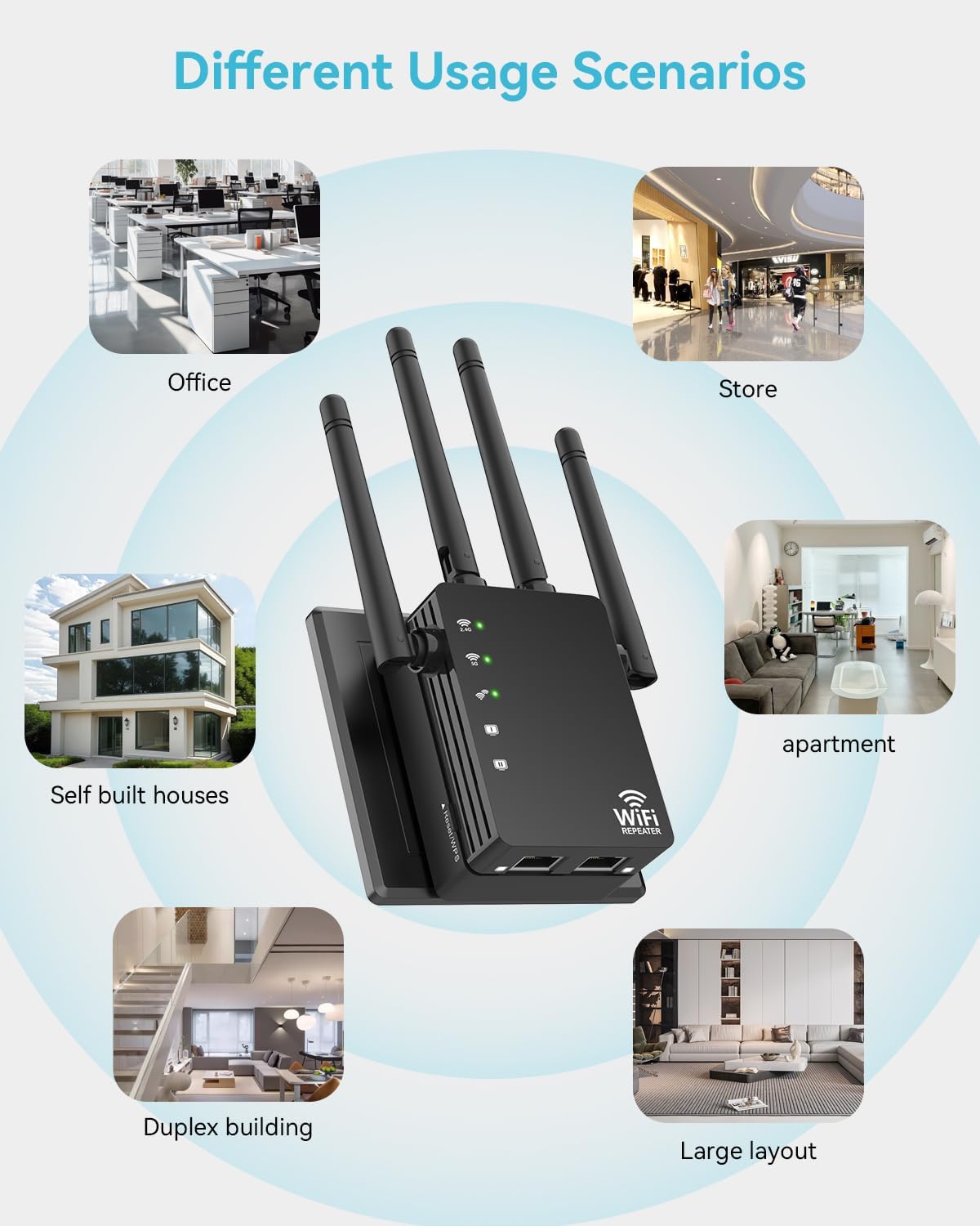 Detalle de WiFi Repeater Signal Extender for Home Use