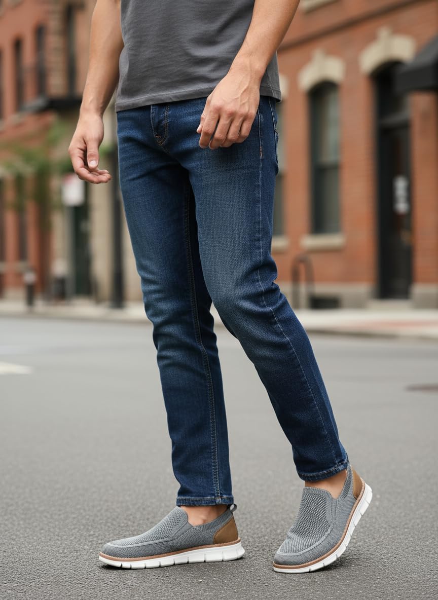 Detalle de ADQ Mens loafer slip-on walking shoes