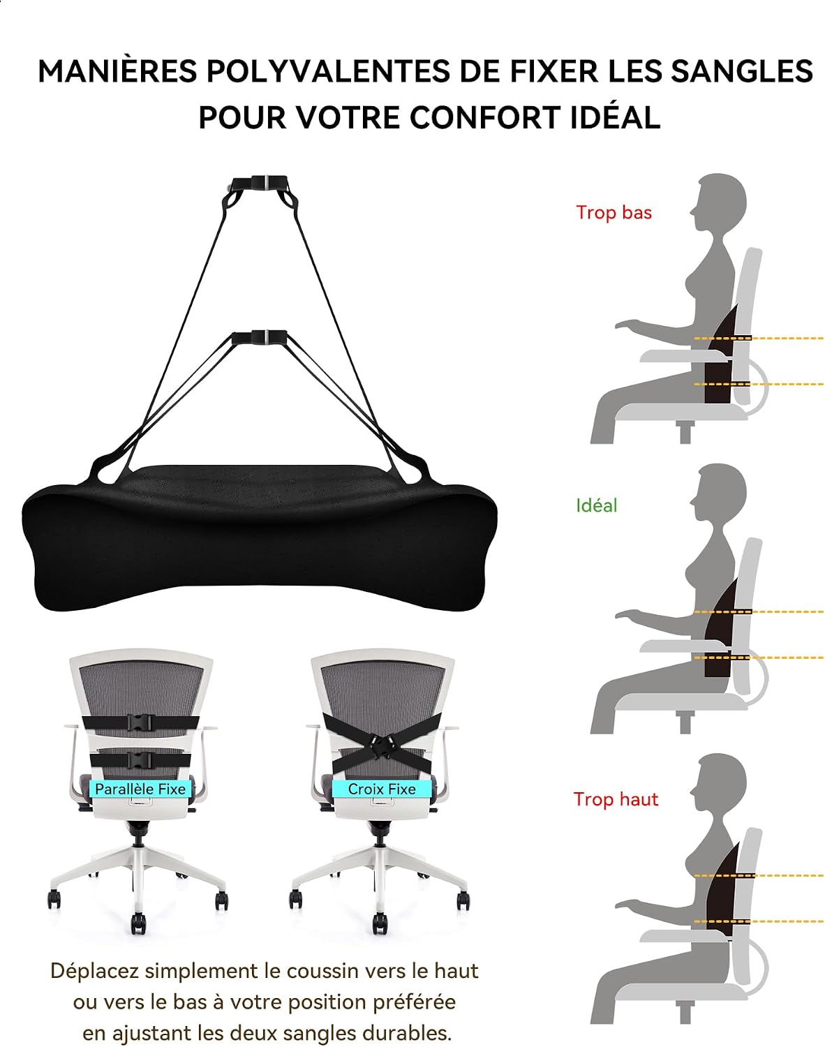 Thumbnail 5 de Travel Ease Coussin de Soutien Lombaire 43x40x11 cm