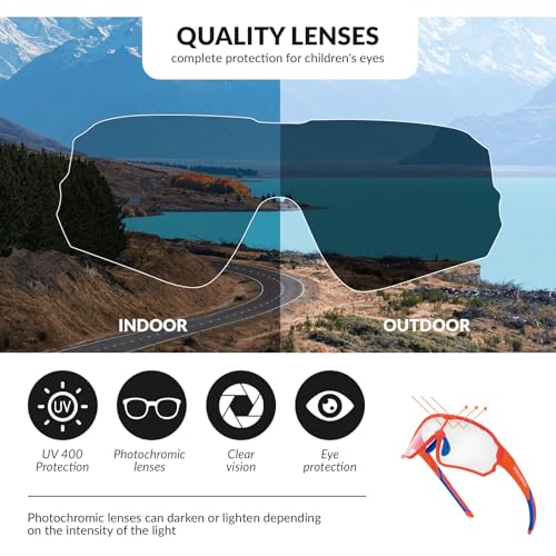 Detalle 2 de ROCKBROS Lunettes de Soleil photochromiques pour enfants 📸