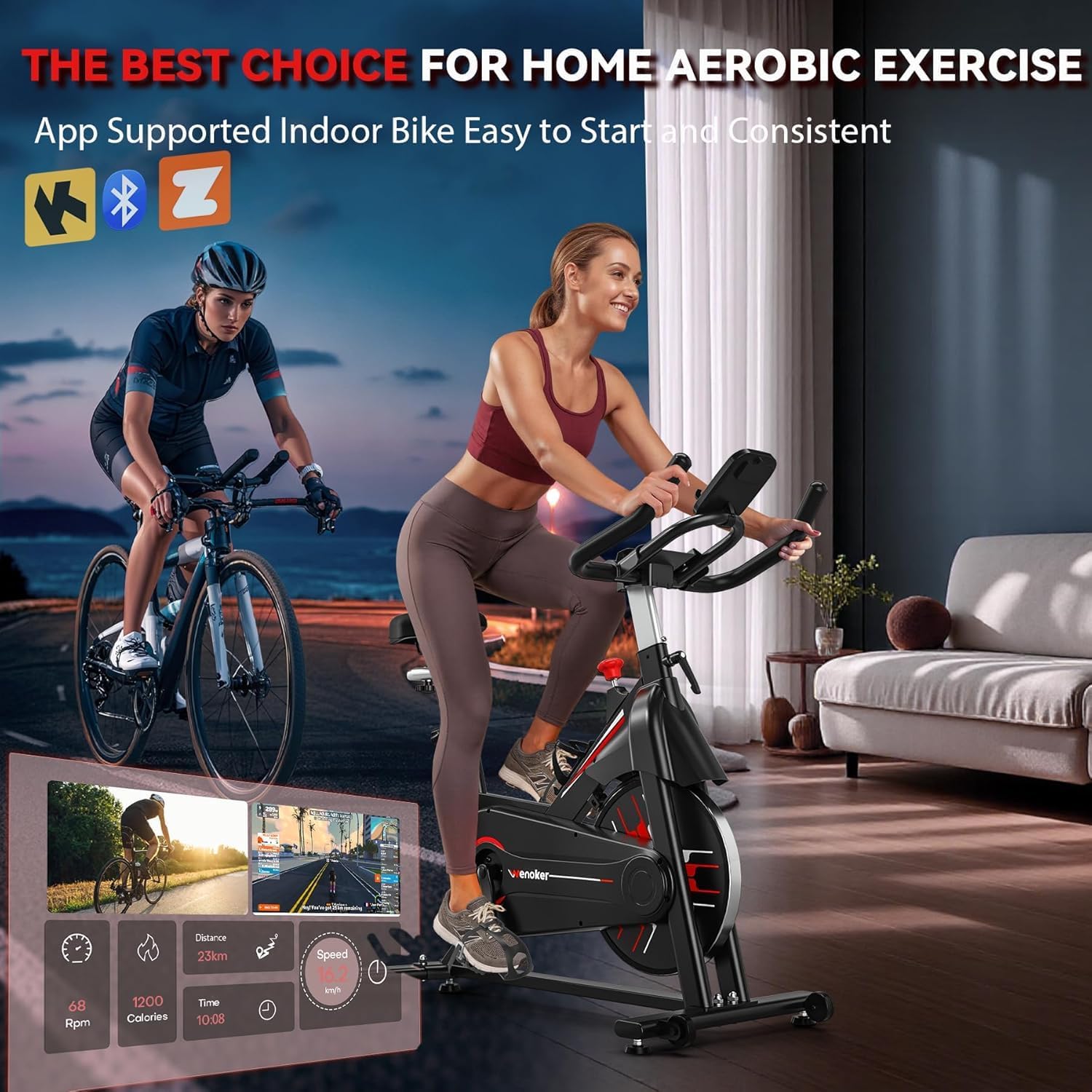Detalle 2 de Wenoker Magnetic Resistance Exercise Bike ⚙
