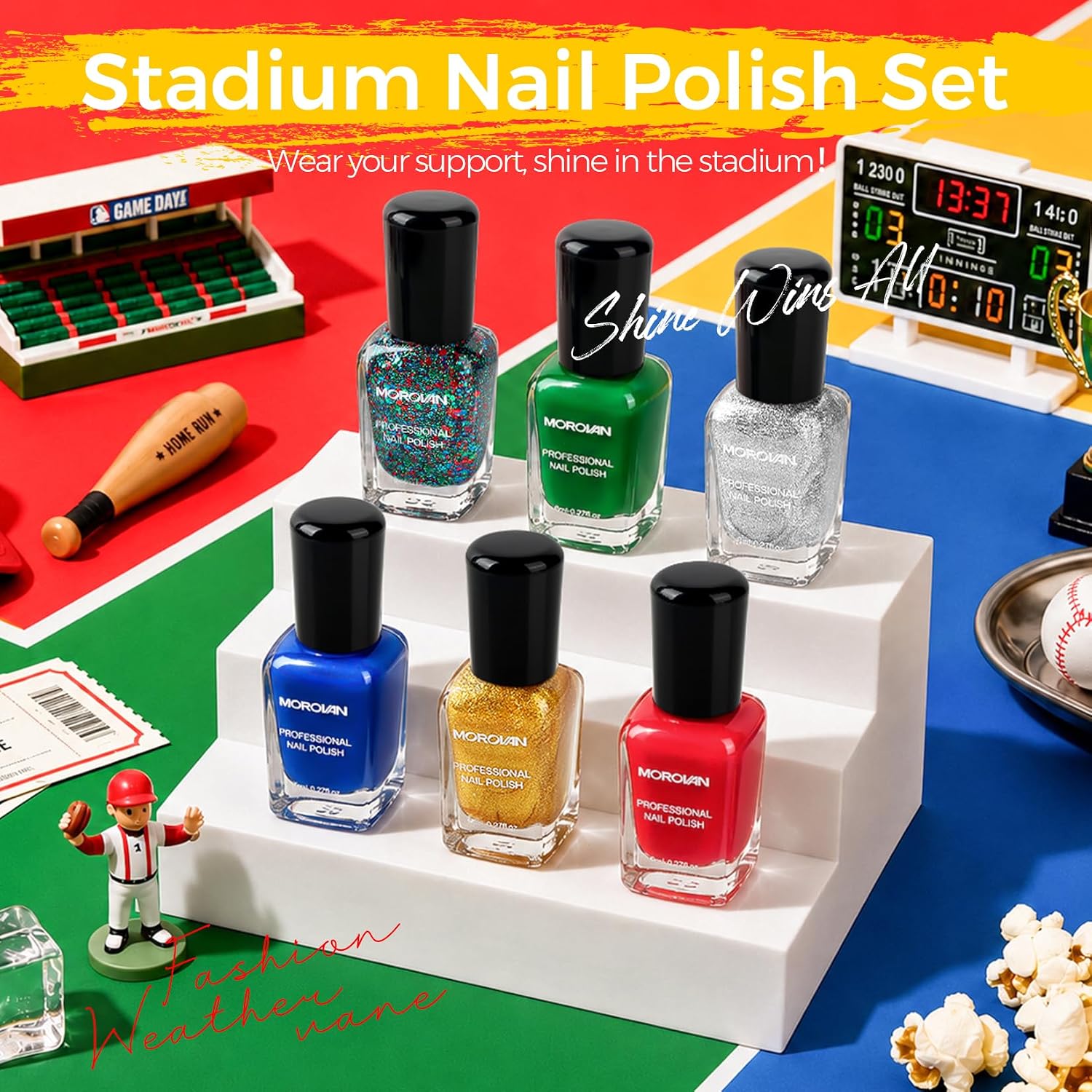 Detalle 2 de Morovan Nail Polish Set, 6 Colors